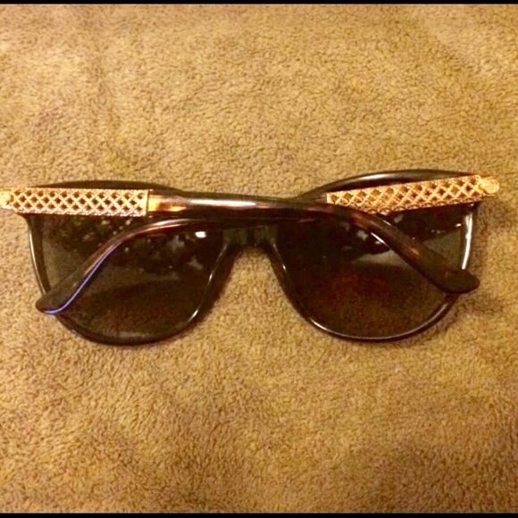 GUCCI Gold Plated CatEye Acetate Frame Sunglasses - Picture 6 of 10